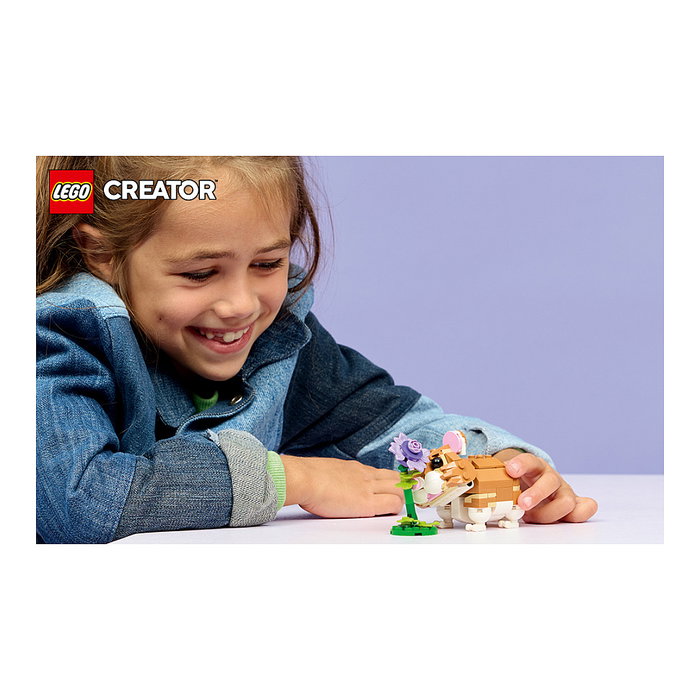 LEGO Creator 3 en 1 Lindo Hámster con Flor 31376