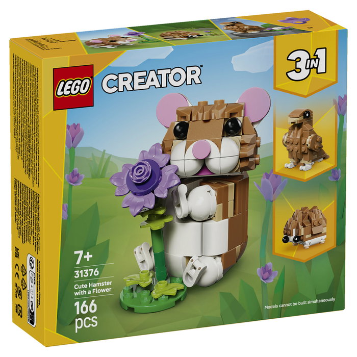 LEGO Creator 3 en 1 Lindo Hámster con Flor 31376
