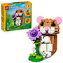 Lego Creator Lindo Hámster con Flor 31376 - Set 3 en 1 con 166 Piezas para Construir Animales
