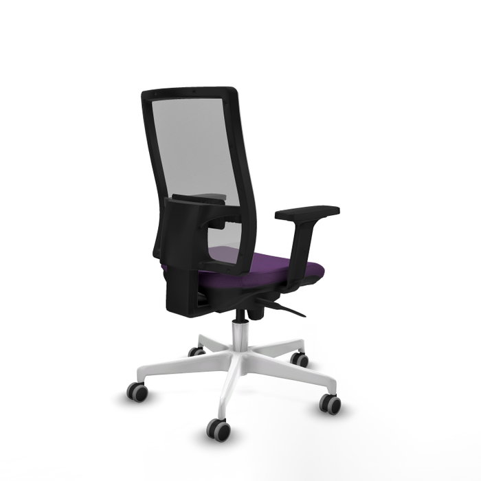 PIQUERAS Y CRESPO Silla de oficina Horna con mecanismo Sincro, Morado y Gris