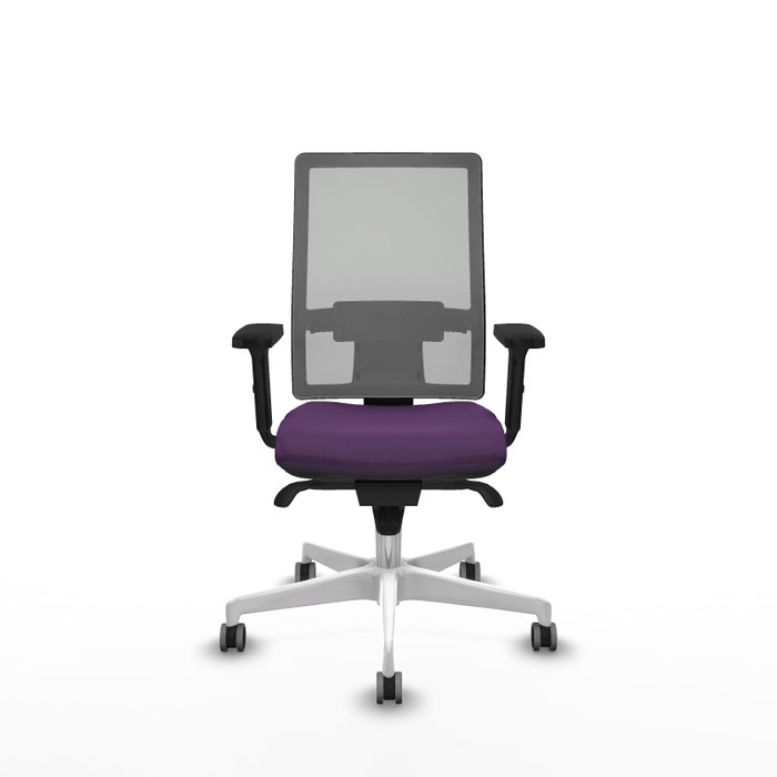 PIQUERAS Y CRESPO Silla de oficina Horna con mecanismo Sincro, Morado y Gris