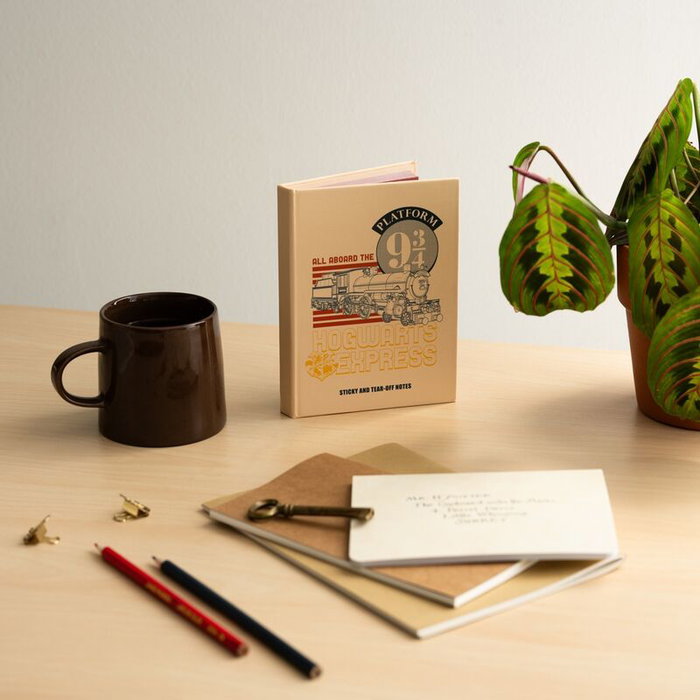 Erik Cuaderno Notas Adhesivas Plataforma 9 3/4 Harry Potter A6 11x15,5cm con 5 tipos de etiquetas adhesivas