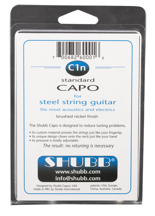 Shubb C1N Cejilla de Níquel para Acústica/Eléctrica