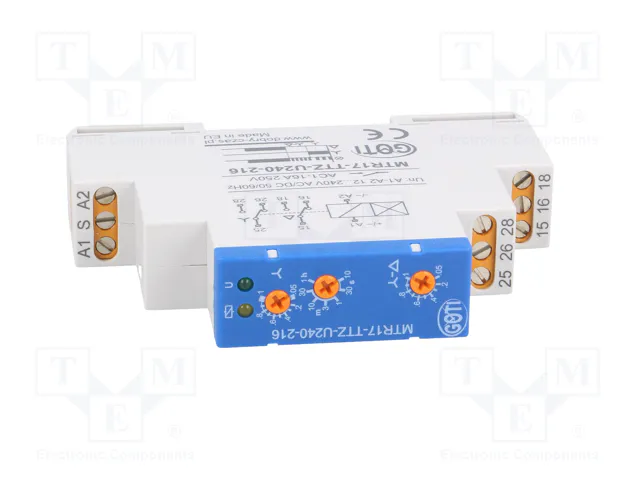 DOBRY CZAS MTR17-TTZ-U240-216 Relé de tiempo 10s÷1h 12÷240VAC DOBRY CZAS MTR17-TTZ-U240-216 Relé de tiempo 10s÷1h 12÷240VAC