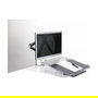 BakkerElkhuizen FlexDesk 640 Soporte para Documentos Ajustable, Altura 110-180 mm, 3 Ángulos, Material Reciclado, Gris/Transparente