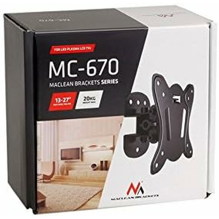 Soporte de pared para tv maclean mc-670 inclinaciÓn - 27 mÁx.20 kg Soporte de pared para tv maclean mc-670 inclinaciÓn - 27 mÁx.20 kg