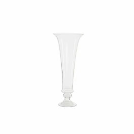 DKD Home Decor Jarrón de Cristal Transparente (17 x 17 x 40 cm)