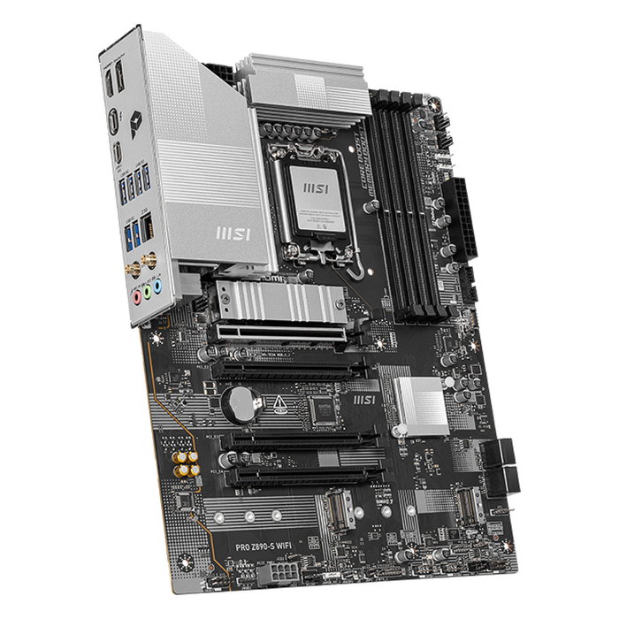 MSI Placa Base PRO Z890-S WiFi Intel LGA 1851, DDR5 hasta 8600 MHz, Wi-Fi 7, Bluetooth 5.4, ATX, 4x PCIe x16, 3x M.2, USB 3.2, Thunderbolt, RAID