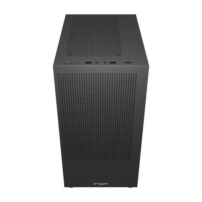 FSP S110-B Carcasa Torre Mini PC, Factor de Forma Pequeño (SFF), Negro, Compatible micro-ATX y Mini-ITX, con Malla de Metal, Ref. POC0000240