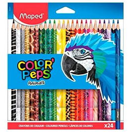 Maped Lápices de Colores Animals Color'Peps Estuche 24 Unidades