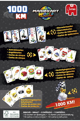 Diset Juego de cartas Mario Kart World 1000 Km.