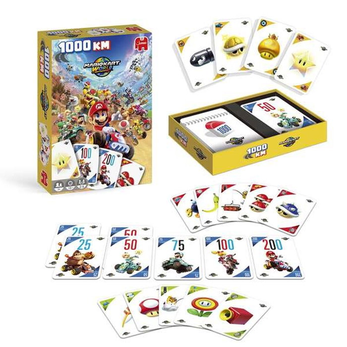 Diset Juego de cartas Mario Kart World 1000 Km. Diset Juego de cartas Mario Kart World 1000 Km.