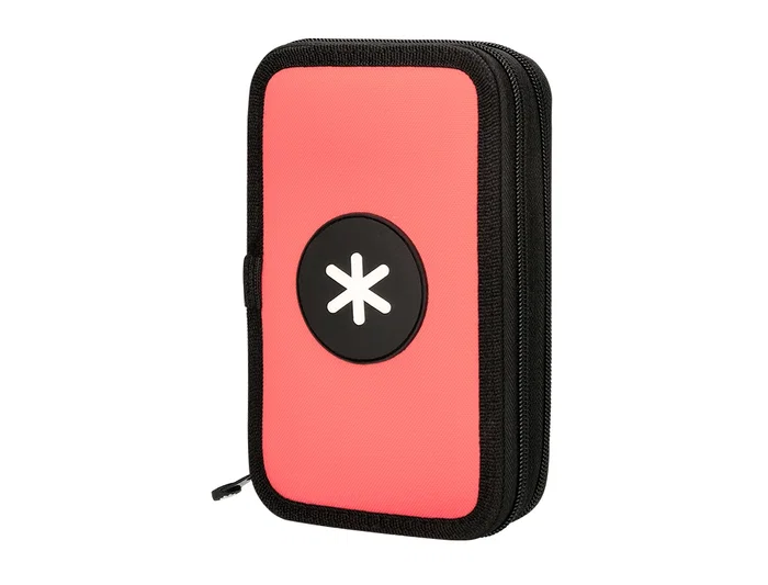 Antartik Plumier Escolar Doble Cremallera Coral 28 Piezas 200x125x45 mm Antartik Plumier Escolar Doble Cremallera Coral 28 Piezas 200x125x45 mm