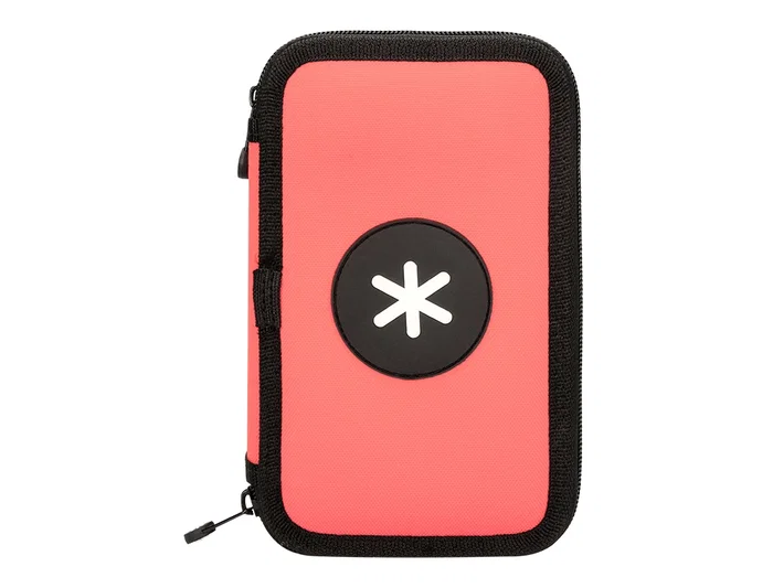 Antartik Plumier Escolar Doble Cremallera Coral 28 Piezas 200x125x45 mm Antartik Plumier Escolar Doble Cremallera Coral 28 Piezas 200x125x45 mm