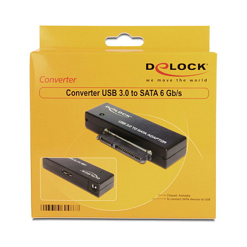 DeLOCK 62486 Convertidor USB 5 Gbps a SATA 6 Gbps con fuente de alimentación DeLOCK 62486 Convertidor USB 5 Gbps a SATA 6 Gbps con fuente de alimentación
