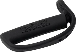 ERNIEBALL Cejilla EB Flex Negra, Capotraste Ajustable de Silicona para Guitarra de 6 y 7 Cuerdas, Diseño Compacto y Plegable, Transiciones Fluidas