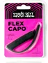 ERNIEBALL Cejilla EB Flex Negra, Capotraste Ajustable de Silicona para Guitarra de 6 y 7 Cuerdas, Diseño Compacto y Plegable, Transiciones Fluidas
