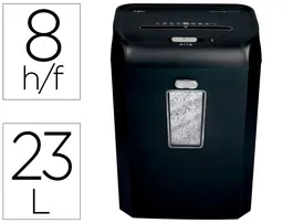 Rexel PROMAX QS REX823 Destructora de Documentos, Capacidad 8 Hojas, Corte Partículas, Nivel Seguridad P4, Papelera 23L