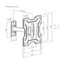 Aisens WT43TSE-411 Soporte de Pared Inclinable/Giratorio para TV de 23"-43", hasta 30kg