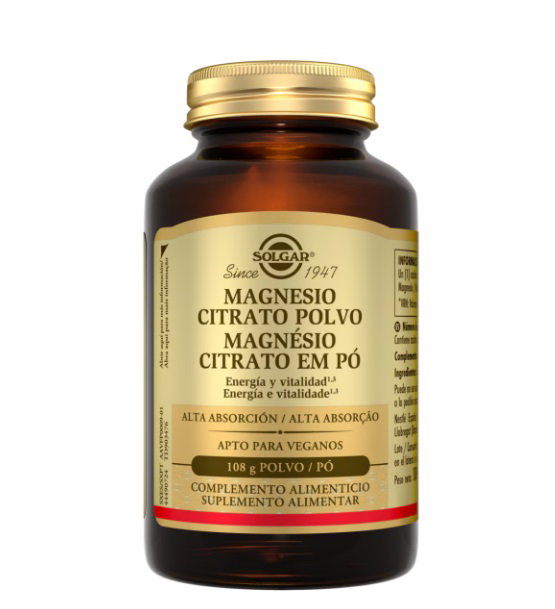 Solgar Magnesio Citrato en Polvo 108 g Solgar Magnesio Citrato en Polvo 108 g