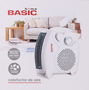 Basic Home Calefactor Aire 1000-2000W 2 Posiciones Calefactor Calentador 12 cm x 24 cm x 25 cm (4 Unidades)