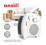 Basic Home Calefactor Aire 1000-2000W 2 Posiciones Calefactor Calentador 12 cm x 24 cm x 25 cm (4 Unidades)