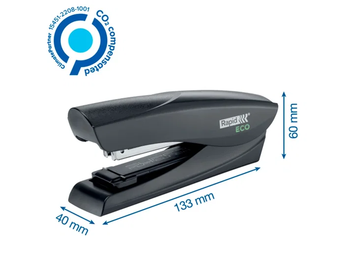 Rapid Grapadora Fashion Eco 25 Hojas Plástico Reciclado 74% Negro