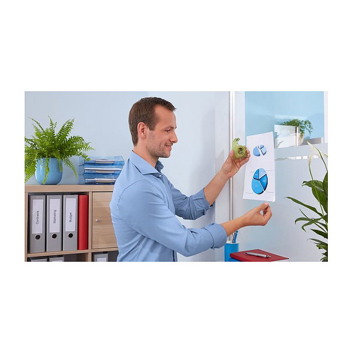 Tesa Easy Cut Handabroller ecoLogo de 19 mm y hasta 10 m