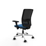 PIQUERAS Y CRESPO Silla de oficina Haches con mecanismo Sincro/Traslack Azul claro y Negro