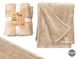 Giftdecor Manta Sedalina Marron 180x220 cm (Set de 6)