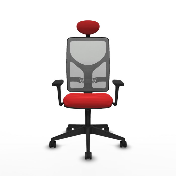 PIQUERAS Y CRESPO Silla de oficina Motilla con mecanismo Sincro, Rojo y Gris PIQUERAS Y CRESPO Silla de oficina Motilla con mecanismo Sincro, Rojo y Gris