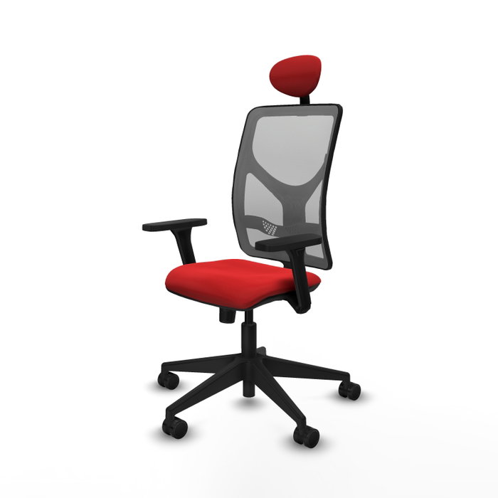 PIQUERAS Y CRESPO Silla de oficina Motilla con mecanismo Sincro, Rojo y Gris PIQUERAS Y CRESPO Silla de oficina Motilla con mecanismo Sincro, Rojo y Gris