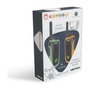 Kidywolf 418014 Walkie-Talkies para Niños con Luz/Taschenlampe, 2 Piezas, Alcance 6000 m, Recargables, Color Negro Verde Amarillo