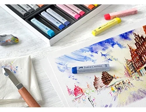Faber-Castell Estuche de Tiza Pastel de 24 Unidades Colores Surtidos