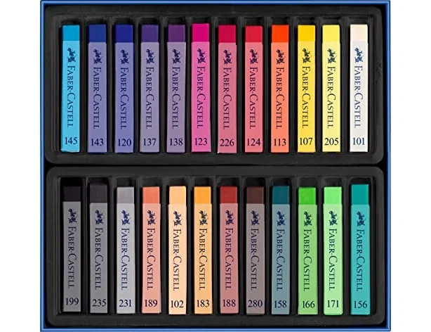 Faber-Castell Estuche de Tiza Pastel de 24 Unidades Colores Surtidos