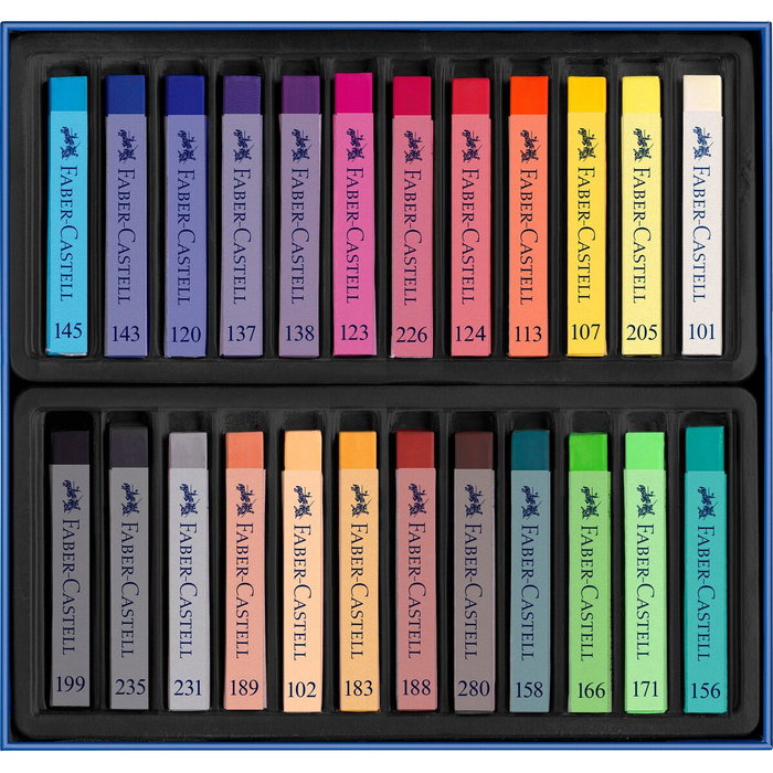 Faber-Castell Estuche de Tiza Pastel de 24 Unidades Colores Surtidos Faber-Castell Estuche de Tiza Pastel de 24 Unidades Colores Surtidos