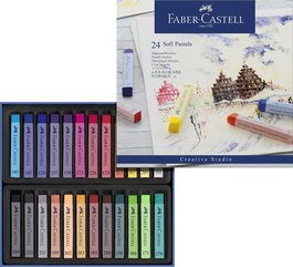 Faber-Castell Estuche de Tiza Pastel de 24 Unidades Colores Surtidos