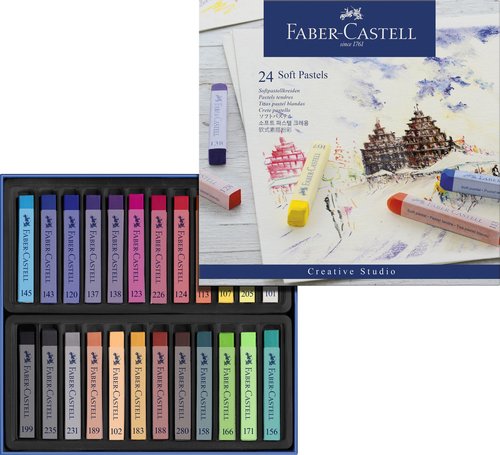 Faber-Castell Estuche de Tiza Pastel de 24 Unidades Colores Surtidos Faber-Castell Estuche de Tiza Pastel de 24 Unidades Colores Surtidos