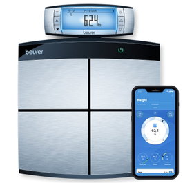 Beurer Báscula Diagnóstica Bluetooth BF 105 Body Complete (Acero inoxidable/Negro)
