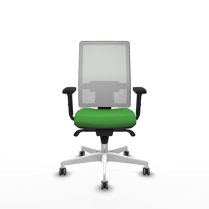 PIQUERAS Y CRESPO Silla de oficina Horna con mecanismo Sincro, Verde y Blanco