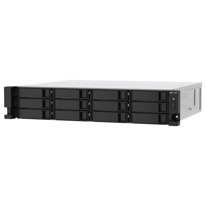 QNAP TS-1273AU-RP-8G NAS 12-Bay Rackmount AMD Ryzen V1500B 4C/8T 2.2GHz 8GB DDR4 2x2.5GbE