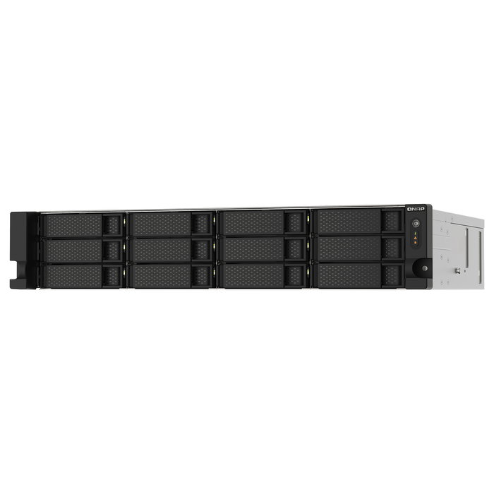 QNAP TS-1273AU-RP-8G NAS 12-Bay Rackmount AMD Ryzen V1500B 4C/8T 2.2GHz 8GB DDR4 2x2.5GbE