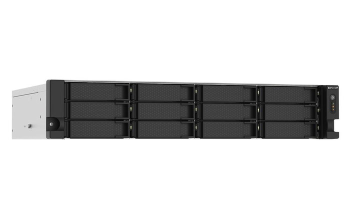 QNAP TS-1273AU-RP Servidor NAS Rack 2U 12 Bahías, AMD Ryzen V1500B, 8GB DDR4 RAM, 2x2.5GbE, Fuente Redundante, 12x SATA 6Gb/s, RAID 0/1/5/6/10, QTS 4.4.2