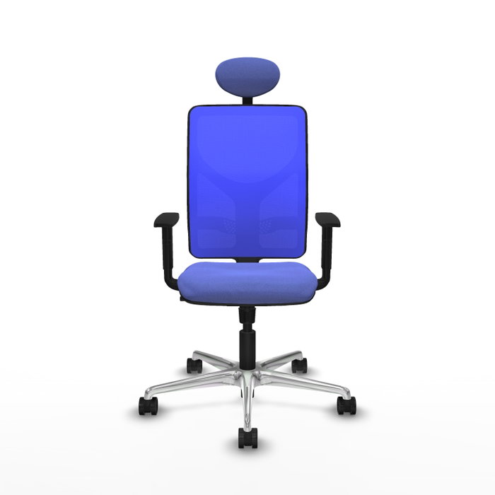 PIQUERAS Y CRESPO Silla de oficina Motilla con mecanismo Sincro, Azul claro y Azul