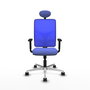 PIQUERAS Y CRESPO Silla de oficina Motilla con mecanismo Sincro, Azul claro y Azul