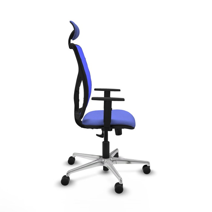 PIQUERAS Y CRESPO Silla de oficina Motilla con mecanismo Sincro, Azul claro y Azul