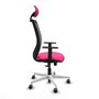 PIQUERAS Y CRESPO Silla de oficina Zulema con mecanismo Sincro, Rosa y Negro