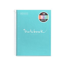 Bloc Miquelrius Emotions Notebook 5 Micro.Tapa Extra A4 120H 90G Horizontal Azul Cielo (Set de 5)