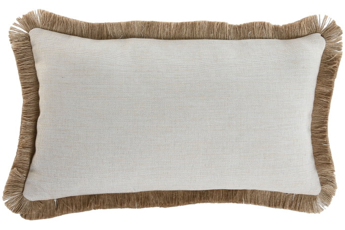 DKD Home Decor Cojín de Poliéster Multicolor con Flecos 50x30 cm DKD Home Decor Cojín de Poliéster Multicolor con Flecos 50x30 cm