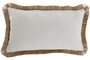 DKD Home Decor Cojín de Poliéster Multicolor con Flecos 50x30 cm